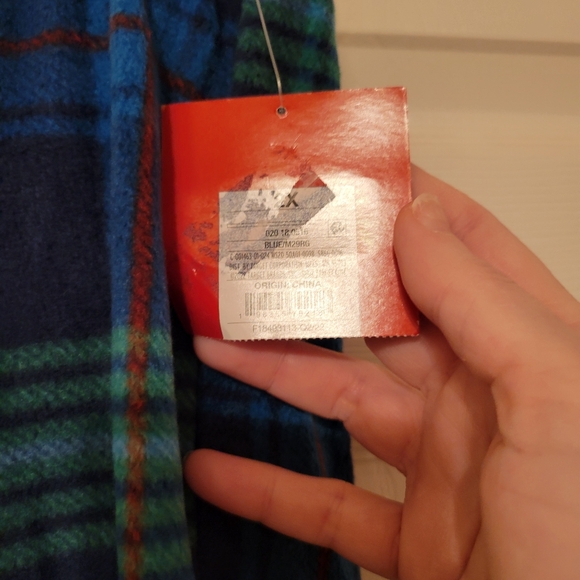 Wondershop Fleece Tartan Pajama Pants - Blue and Green - Picture 3 of 3